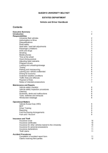 Vehicle and Driver Handbook - Queen`s University Belfast