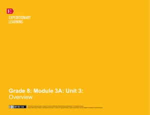 Grade 8 ELA Module 3A, Unit 3 Overview