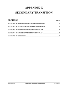 secondary transition