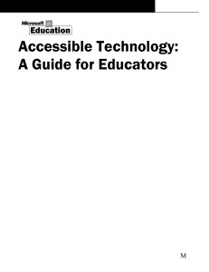 Accessible Technology: A Guide for Educators