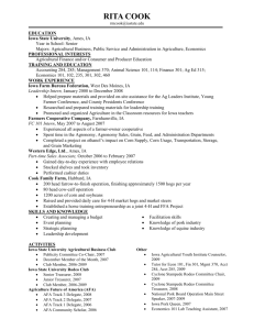 Resume - Iowa State University Department of Economics