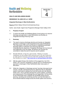 Integrated Discharge in West Hertfordshire