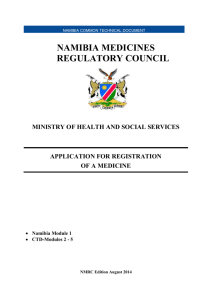 NAM CTD Format Final Draft - Ministry of Health and Social Services