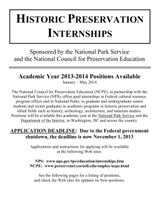 National Park Service Internships