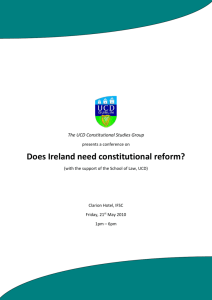 The UCD Constitutional Studies Group presents a conference on