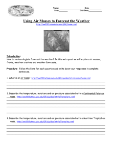 Forecasting the Weather Web Quest