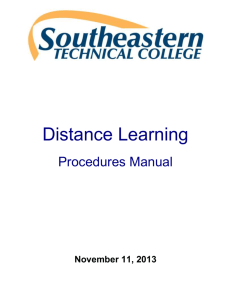 DistanceLearningPoliciesProcManual_Nov 2013