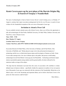 Kent`s Cavern: the Darwin anniversary excavations