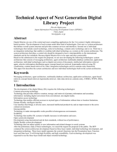 Technical Aspect of Next Generation Digital Library Project