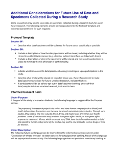 Guidance on Future Use and GWAS - Icahn School of Medicine at