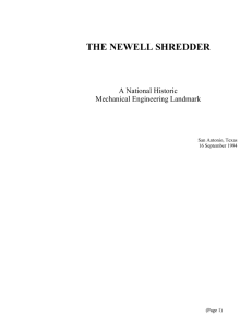 THE NEWELL SHREDDER - The Shredder Company