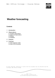 Weather forecasting