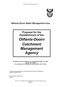 2. description of the olifants-doorn water management area