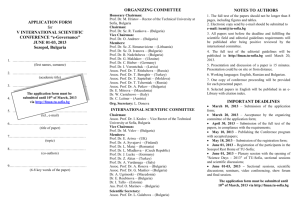 FEDERATION OF THE SCIENTIFIC AND TECHNICAL UNIONS IN