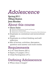 Adolescence - Rhodes Lab