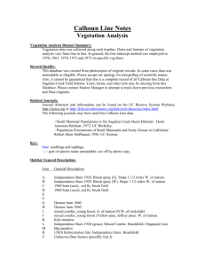 Vegetation Notes (A-M)