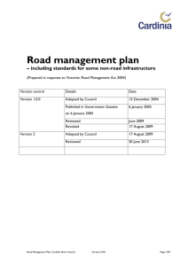 Road Management Plan (Word, 3.25MB)