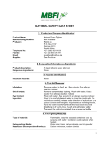 MATERIAL SAFETY DATA SHEET Product and Company