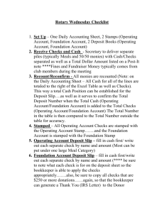 Treasurer`s Meeting Checklist