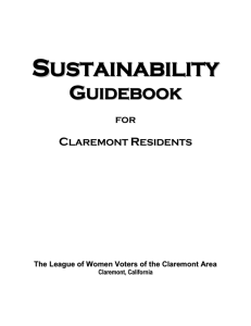 reduce, reuse, recycle - League of Women Voters of the Claremont