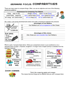 Comparative Grammar Practice and Shopping Role-play