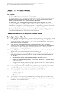 Protected areas - Department of the Environment