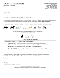 lamb & sheep exhibitors - Iowa State University Extension and