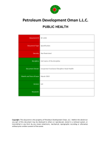 HSE Specification - Public Health
