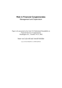 Risk in Financial Conglomerates: Management and