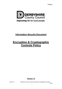 Encryption and cryptographic controls policy