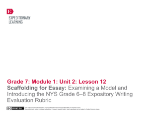 Grade 7 ELA Module 1, Unit 2, Lesson 12