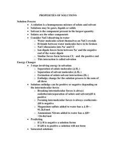 PROPERTIES OF SOLUTIONS