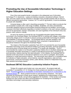 Postsecondary Technology Access in Southeast U.S.