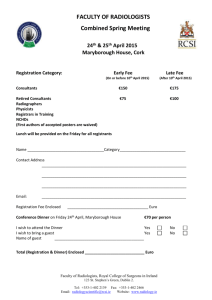 Registration Form Spring Meeting 2015