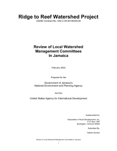 Ridge to Reef Watershed Project - National Environment & Planning