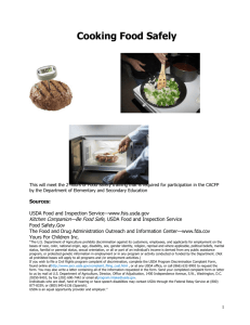 Cooking Food Safely - Child Development Health Nutrition