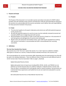 Vaccinia Virus Vaccination Information Program