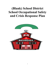 MS DOE School Occupational Safety & Crisis Response Plan