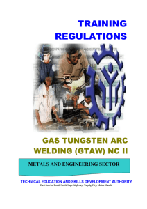 gas tungsten arc welding (gtaw) nc ii