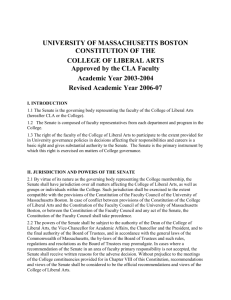 CLA Constitution - University of Massachusetts Boston
