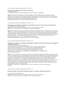 Acta Universitatis Carolinae Environmentalica 21 (2007): 9–19
