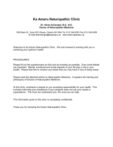 New Patient - Adult form - Ka Amaru Naturopathic Clinic