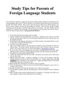 Study Tips for Parents of Foreign Language Students