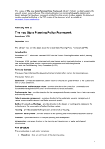 The New State Planning Policy Framework