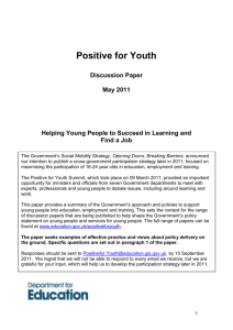 Helping young people to succeed in learning and find a job