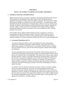 Policy on Student Learning Outcomes at CMU