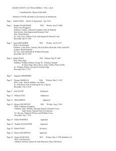 ADAIR COUNTY, KY WILL BOOK C, VOL I & II