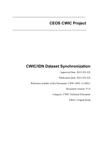 CWIC/IDN Dataset Synchronization