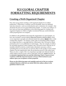 CA Full Chapter Organization Guidelines