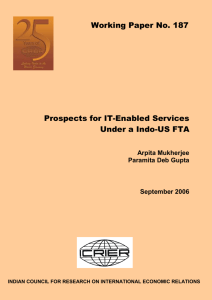 Indo US FTA: Prospects for IT-Enabled/BPO services